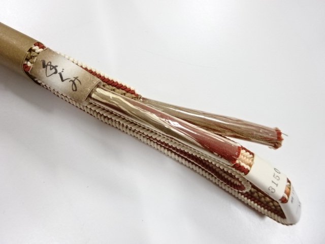  未使用品　タイガーアイ帯留め・正絹手組帯締めセット